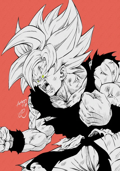 超サイヤ人 孫悟空#ドラゴンボール #イラスト 