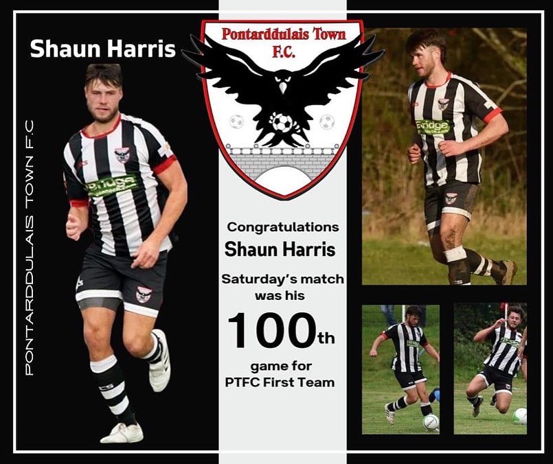 PontarddulaisFC's tweet photo. ⚽️ We are pleased to congratulate both Shaun Harris &amp; @Reeso600 on having played their 100th games for Pontardulais Town Football Club @pontarddulaistownfc 1st Team on Saturday.

Congratulations 👏🏻 both &amp; thanks for your commitment &amp; dedication to the club. #football #club #wales https://t.co/TL4TyWRJTn