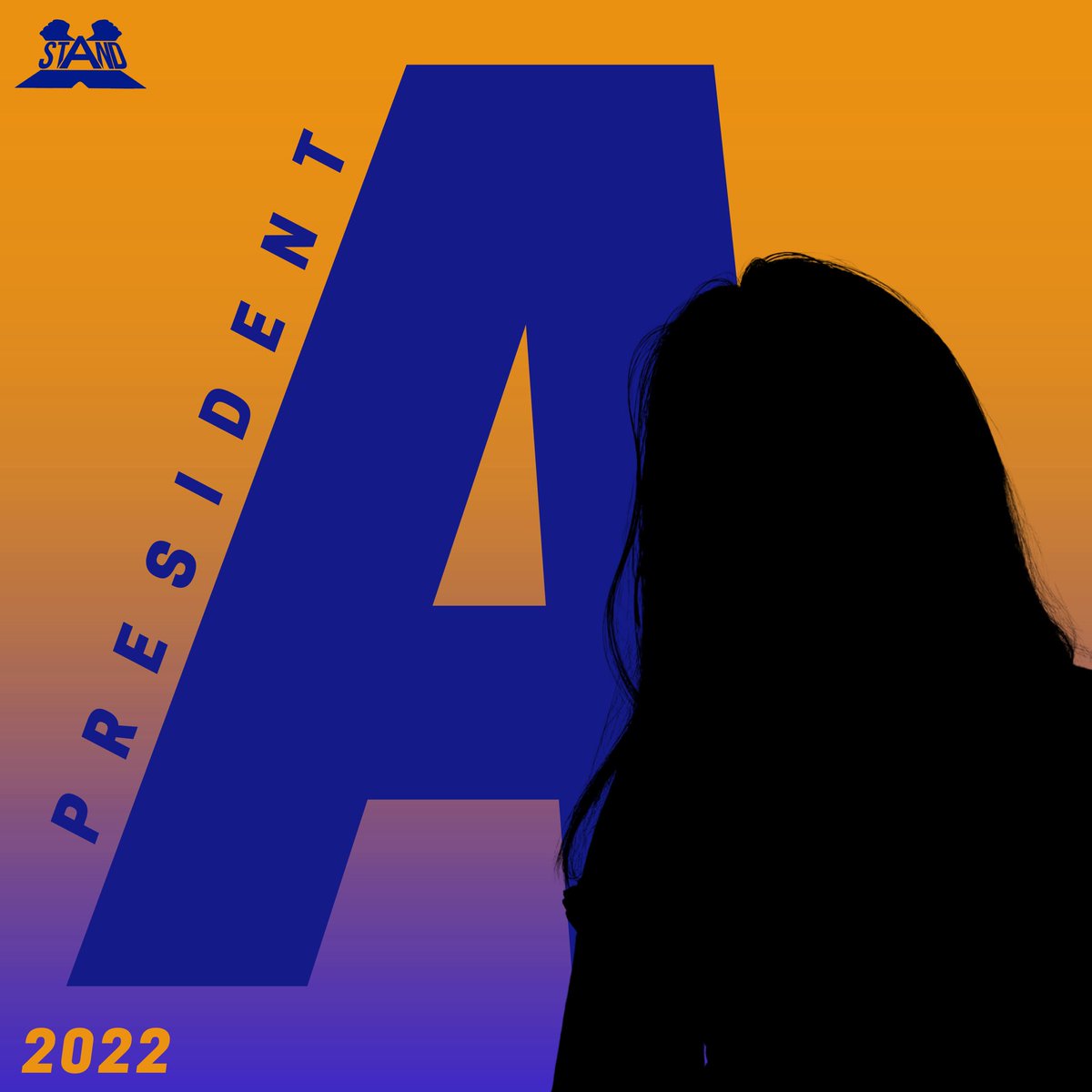 cdustandparty's tweet photo. Here’s a sneak peek of your STAND President! 💙🧡

Think you can guess your candidate? Well, if this silhouette seems familiar to you, then make sure to tune in for the long-awaited reveal tomorrow to see if your guess is correct. 👀

#iStandWithSTAND
#STAND2022 https://t.co/V7IknpRuP3