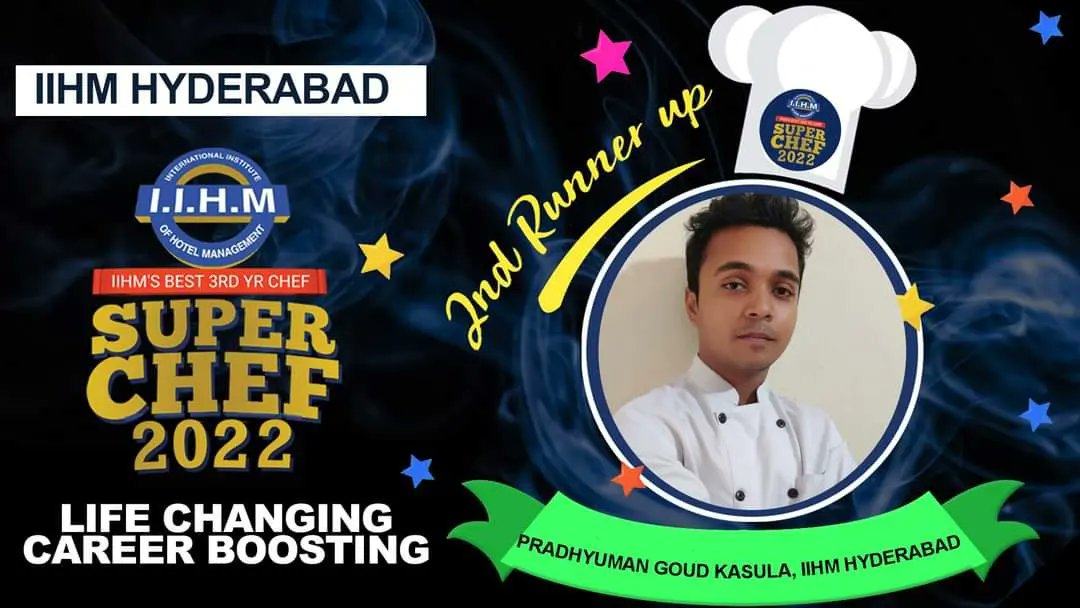 IIHMHyderabad's tweet photo. Presenting the top three IIHM Super Chef Finalists from IIHM Hyderabad!
Stay tuned for more updates!
#IIHMSuperChef2022 #superchef #culinarycompetition #CulinaryCorridor #HopeOlympiad #iihmbest3years #iihmhotelschools #culinarycompetition #youngchef #hotelmanagement https://t.co/jp7JJhlmlW