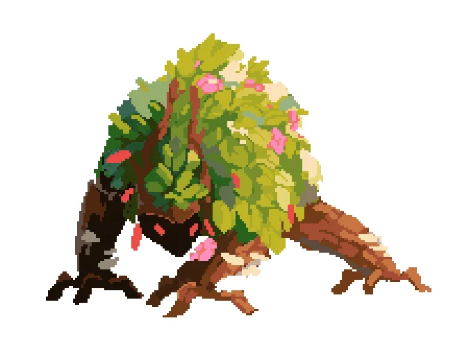 woodsy creatures over the years. 2021 - 2021 - 2020 #pixelart #ドット絵 