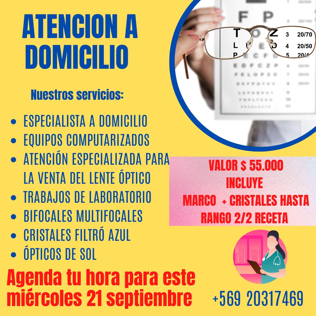 OPTICABASCAR1's tweet photo. Contamos con atención a domicilio todo litoral central y agendamos para stg todas las comunas https://t.co/nmZa7hVKS1