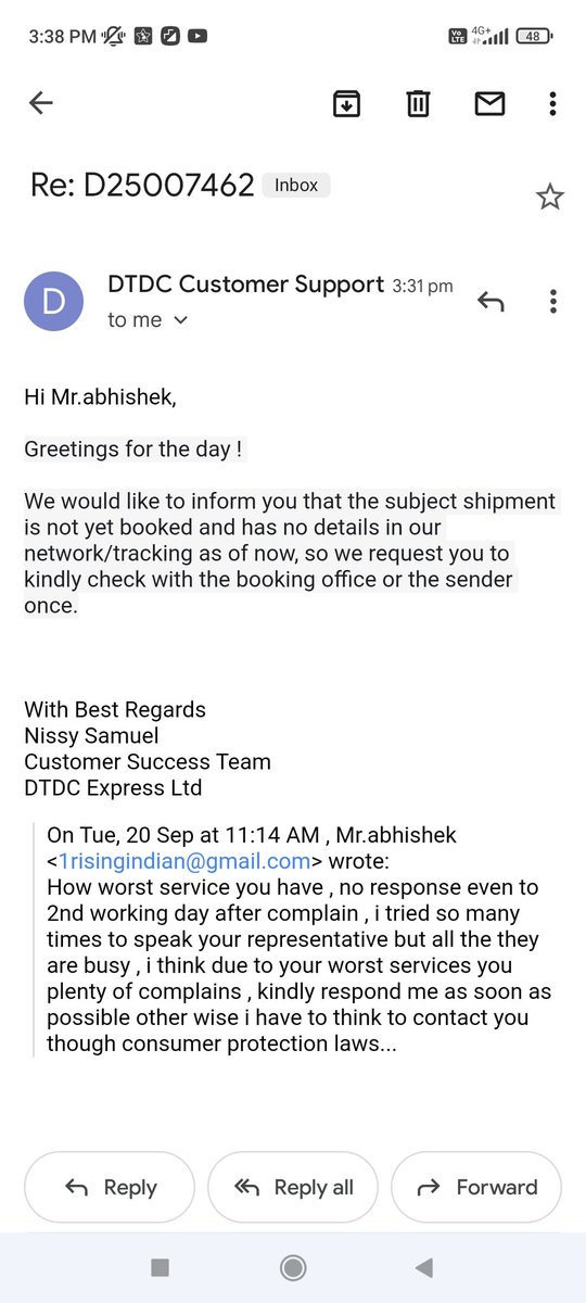 RisingIndian5's tweet photo. @DTDCIndia Without booking you people are docket no to public , what a great and incredible way of working .... Ensure to your branch and system properly and reply me responsible .... 
What a service https://t.co/0P43VnC3hQ