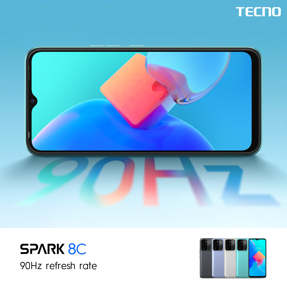 Get smooth performance and a better experience with a 90Hz refresh rate of #TecnoSpark8C!

#SPARK8C #TECNOAfghanistan