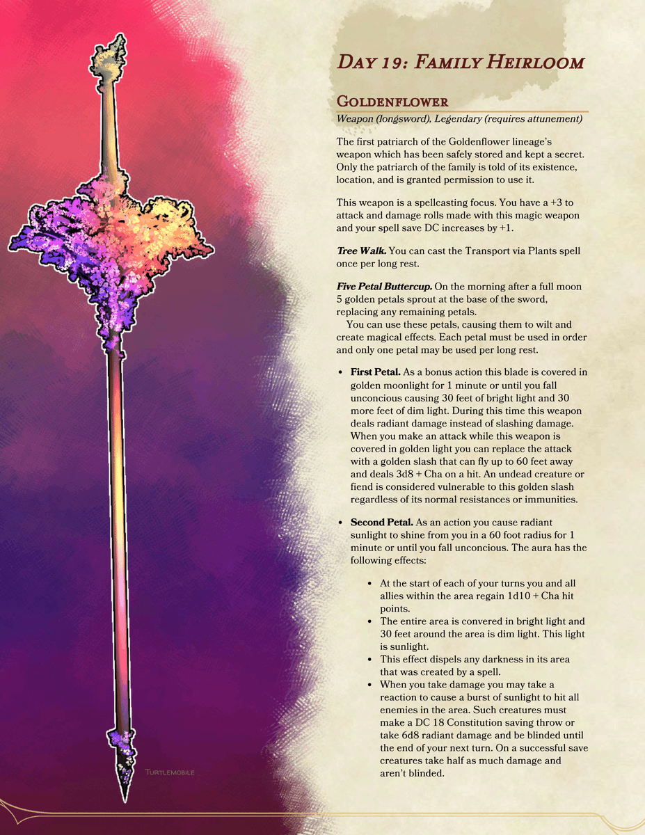 mobile_turtle's tweet photo. #swordtember #swordtember2022  #dnd
Day 19 - Family Heirloom https://t.co/AutHdqN04Q