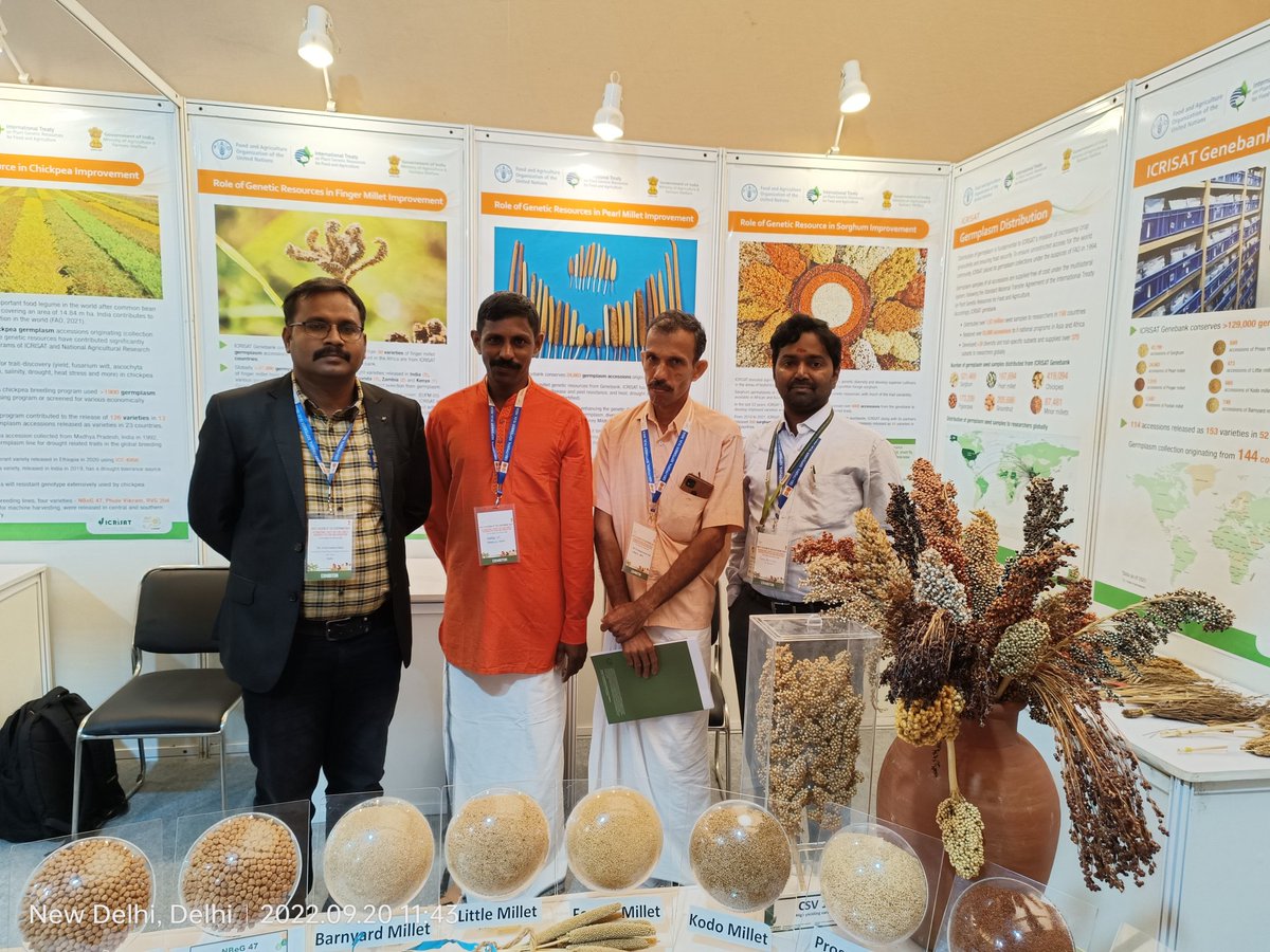 @GenebankICRISAT showcasing the #germplasm diversity to the global community at the ninth Governing Body #GB9 meeting of #ITPGRFA @FAO @planttreaty, hosted by the government of #India, in #NewDelhi. 
@ICRISAT @CropTrust
