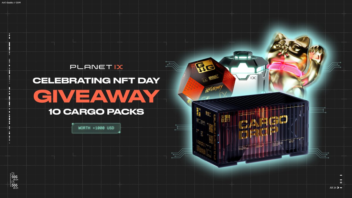 Planetix0's tweet photo. 🥳 HAPPY INTERNATIONAL NFT DAY! 🥳 
#PLANETIX is celebrating International #NFT Day with AWESOME PRIZES! 🔥
🔸Due Date: 27 September 2022 at 1 PM (CEST)
Check the link below to join the competition. Good Luck! 🤩 
#Play2Earn #GameFi $IXT #P2E 

https://t.co/QVac0FYwlg https://t.co/VsF7arT95o