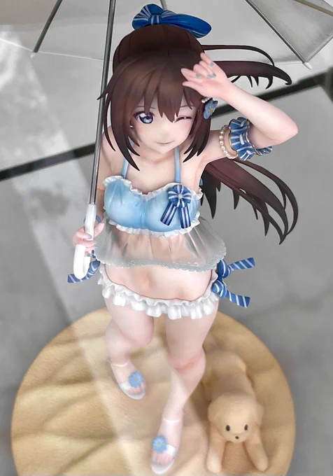 桜坂しずくちゃんお台場ビーチガールフィギュア、2日目はお顔を中心に撮影してきましたかわいい上からのアングルも良いですね#虹ヶ咲5thNT_day2 