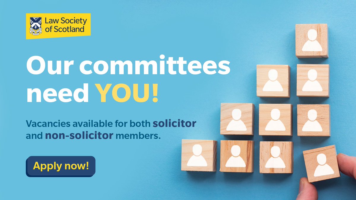 💼Today we launched our newest round of #committeevacancies! Offering you an exciting #opportunity to shape the work of the Law Society while carrying out valuable work for the profession and the public 👔. Find out about our #vacancies here - bit.ly/2Sc8Jy0