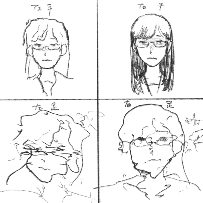 右手左手右足左足で描いた和泉さん 