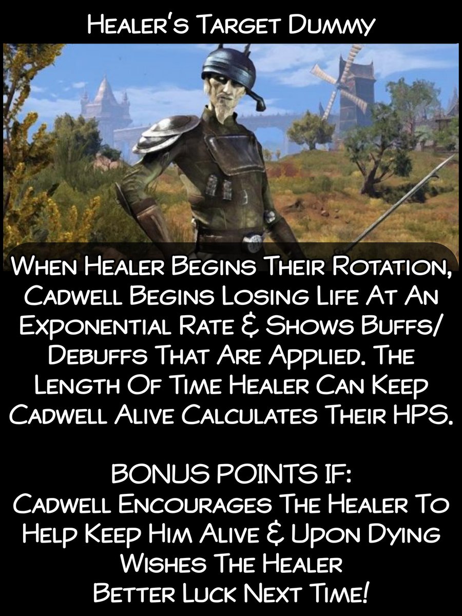 razberry9876's tweet photo. When will you implement any of these!?! Purrlease Hurry!!! #ESOFam #HealersTargetDummy #StuffWeNeed https://t.co/6hgZgmfTE4