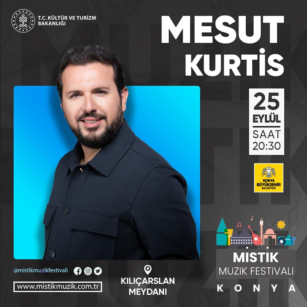 Merhabalar Türkiye! 🇹🇷 
I will be performing a live concert in Konya with my dear brother Maher Zain next Sunday, 25 September, as part of the renowned Mistik Müzik Festivali @MistikMuzikFestivali!
#Konya #Live #Concert #Turkey #Kilicarslan #LiveConcert #MistikMuzikFestival