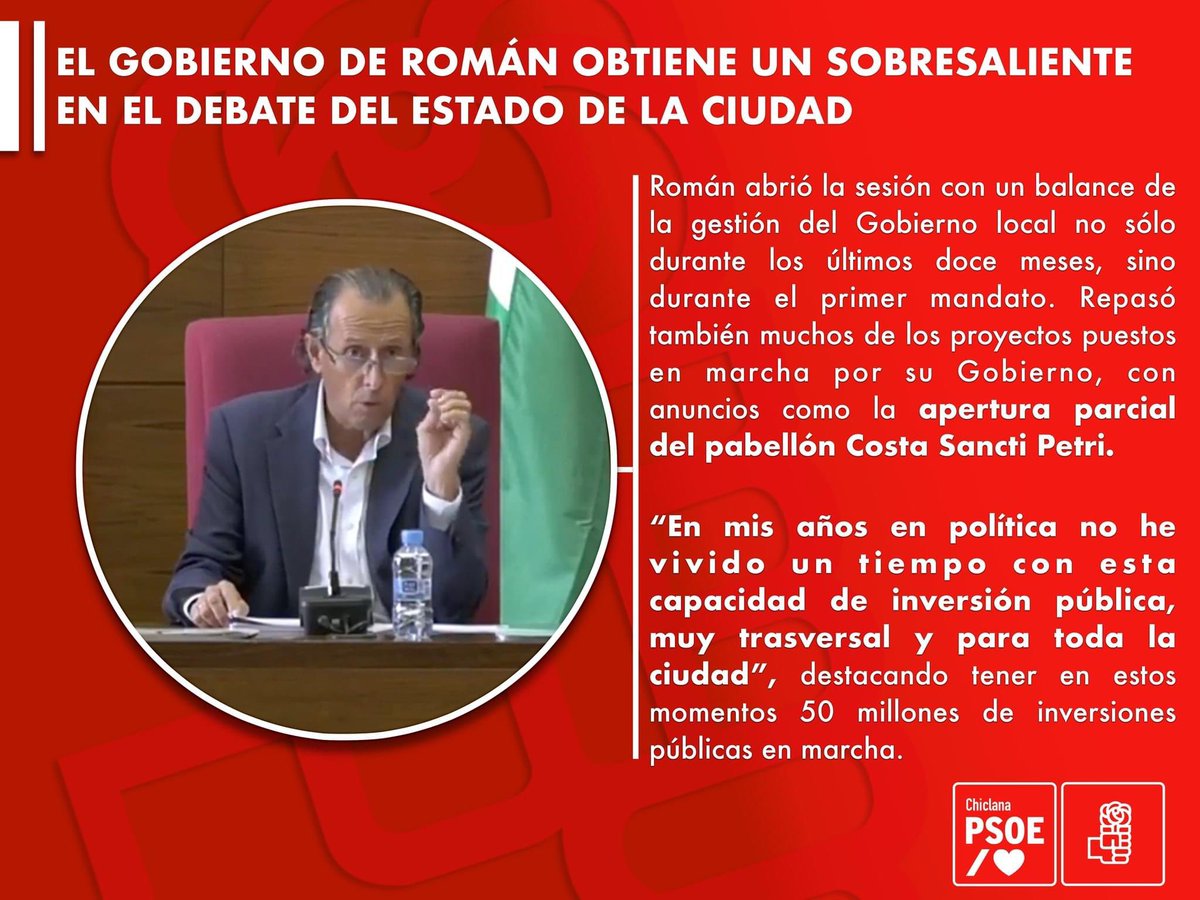 psoechiclana's tweet photo. EL GOBIERNO DE ROMÁN APRUEBA EN EL DEBATE DEL ESTADO DE LA CIUDAD

👉 Candida Verdier acusó a la portavoz del PP de llamar a la tranquilidad y al consenso y permitirse el lujo de insultar, actuando como siempre de cara a la galería así como de no estar nunca en el consenso. https://t.co/0o6XXyC32S