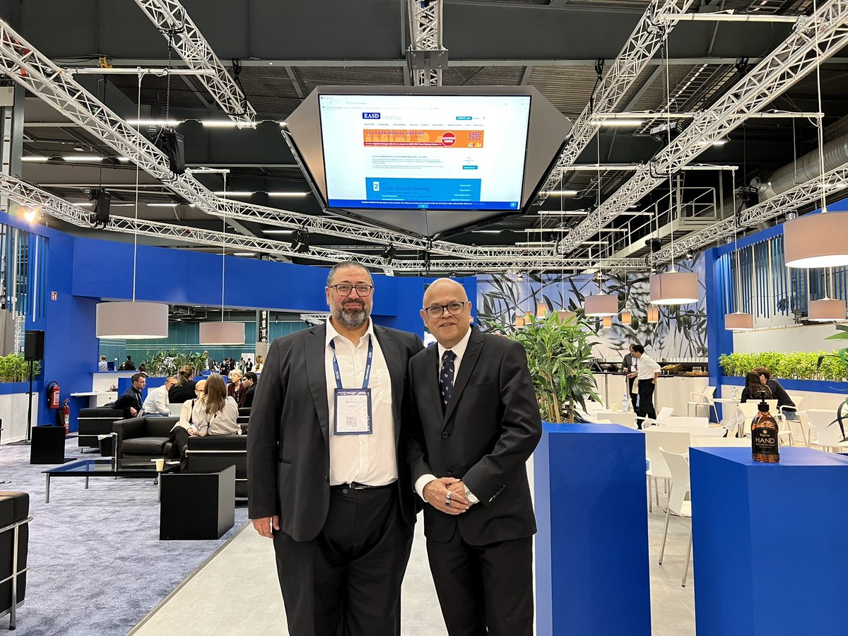 docwas's tweet photo. Congratulating the new Prof of Birmingham in person. Absolutely delighted and well deserved Abd @AbdTahrani @kamleshkhunti @Karavitaki_Niki @m_alikaramat #EASD2022 @AliRacaniere @SouthAsianHF @IMSR_UoB @samiul_m @sribellary https://t.co/nPPA72Rhxg