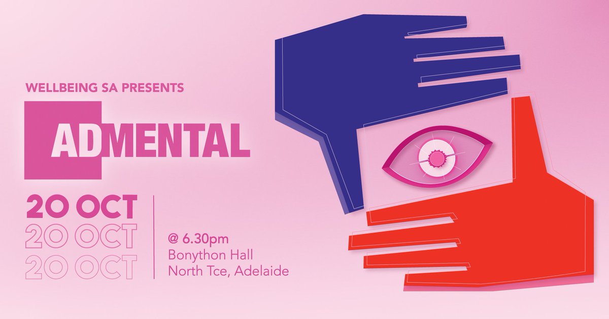 Join Adelaide's future advertising creatives as they compete for best viral video tackling the mental health of first responders. 🎥🏆

FREE TICKETS — BOOK NOW! 👉  bit.ly/3xaQjoP

#AdMental2022 #MentalHealth #MentalWellbeing #FirstResponders