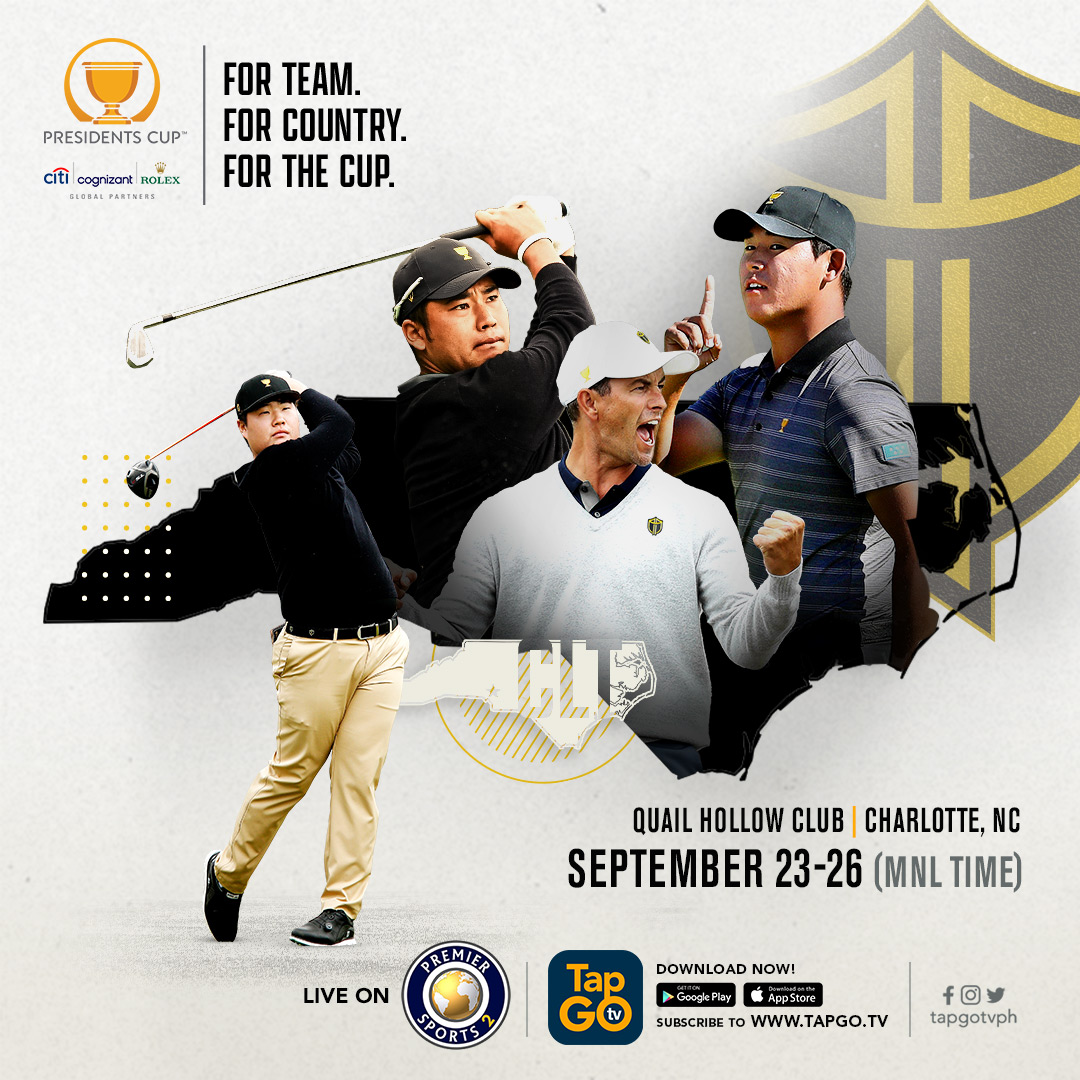 tapgotvph's tweet photo. The Presidents Cup!

Catch it LIVE on Premier Sports 2.  Stream it also on the NEW TapGO TV app.  

Download the new TapGO TV app to access the CUP.  Available on Android, IOS and web: https://t.co/LUuxCxn0MI https://t.co/2GjUWs9kib