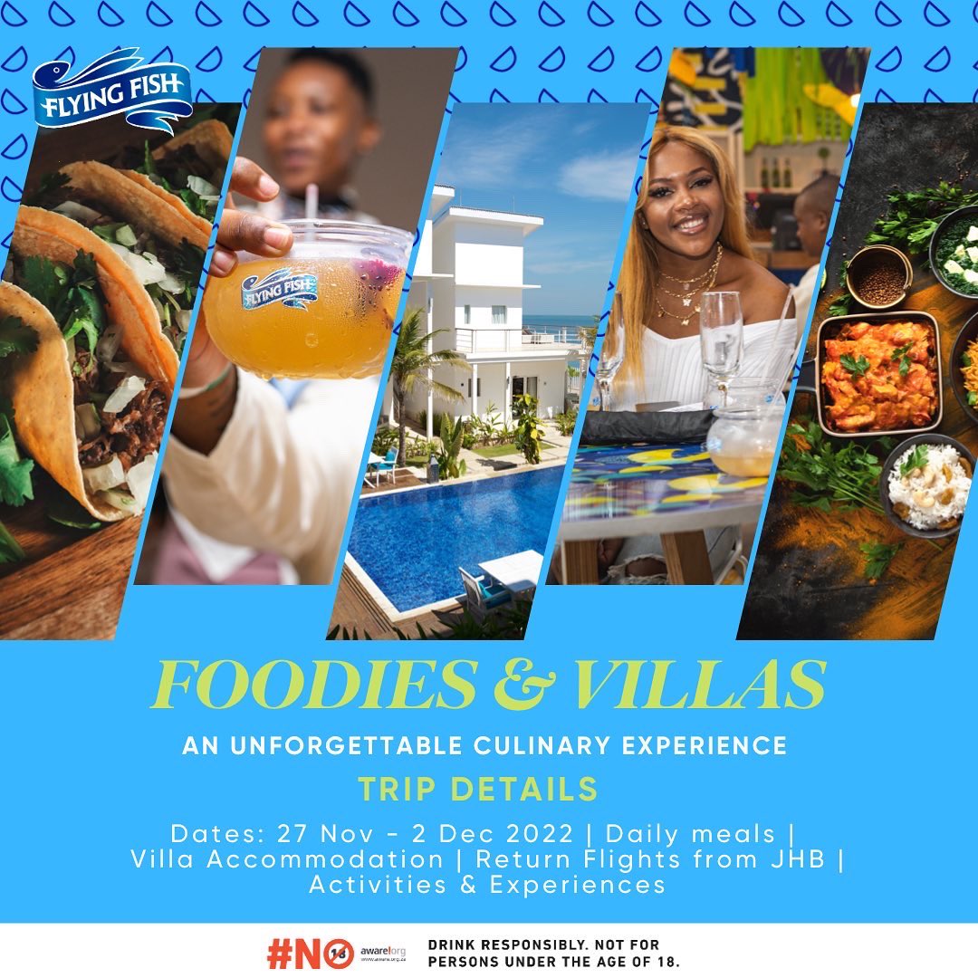 epic_contests's tweet photo. New Contest Alert! 🚨 In partnership with Flying Fish we are flowing with it all the way to Cape Town for Foodies and Villas, a 5 day experience! https://t.co/3EHGEYyZu4