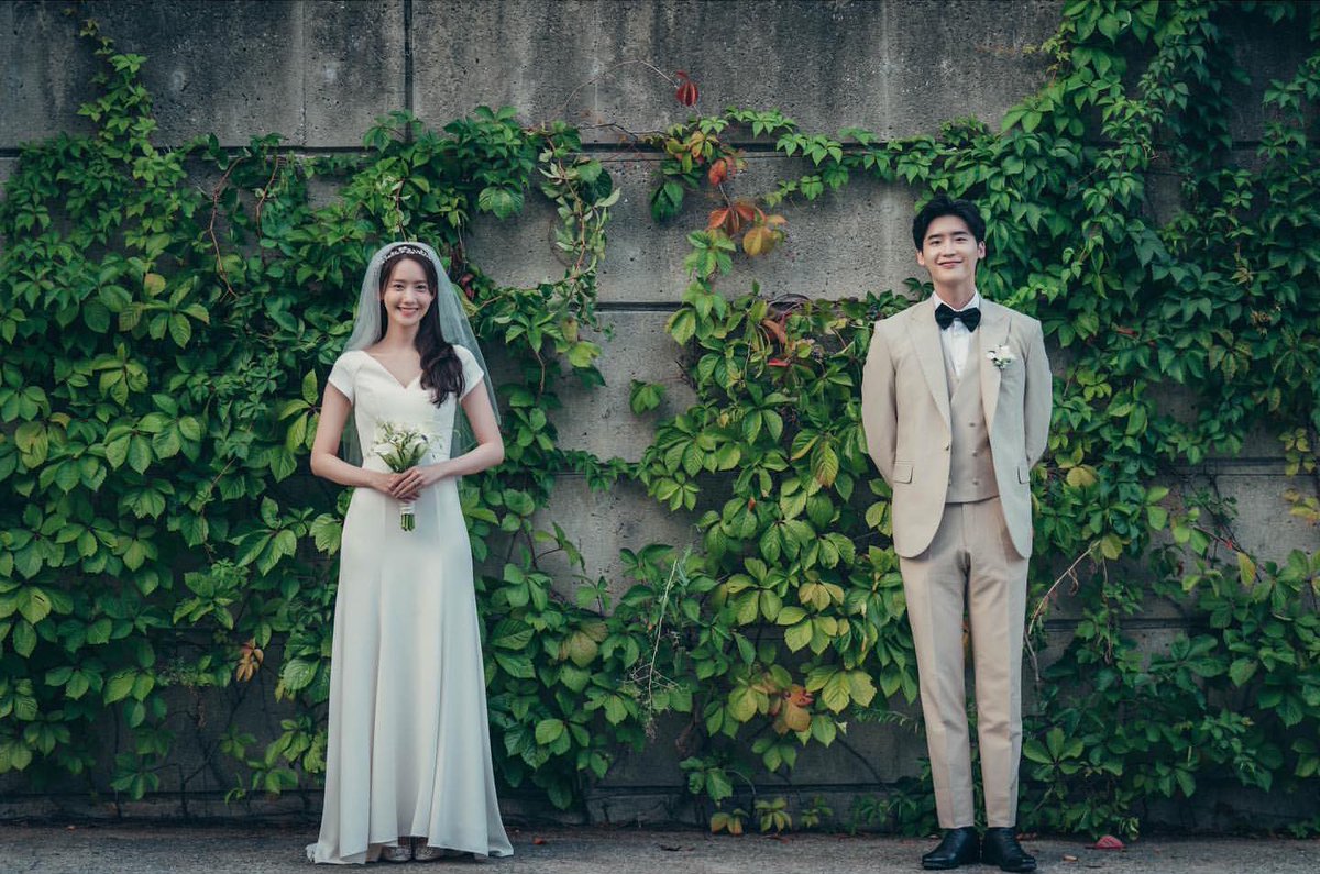 Yoona and Lee Jong Suk's wedding photos as our HoHo married couple on #BigMouth 🥺🤍