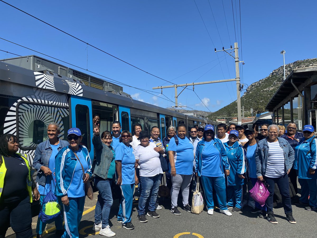 We have arrived at Kalk Bay and the weather is beautiful🌞 . Our very own <a href="/dkay_online/">Daphne Kayster</a> a rail ambassador and travel enthusiast on board . Happy #TravelTuesday #capetown 

#PeoplesTrain <a href="/PRASA_Group/">PRASA Group</a>