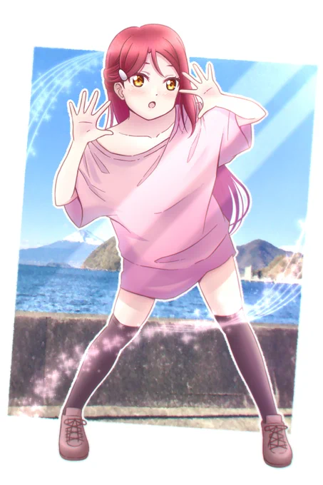 はわわってないやつ4選#桜内梨子 #Aqours #イラスト かわいい梨子ちゃんも綺麗な梨子ちゃんもカッコイイ梨子ちゃんも全部大好き 