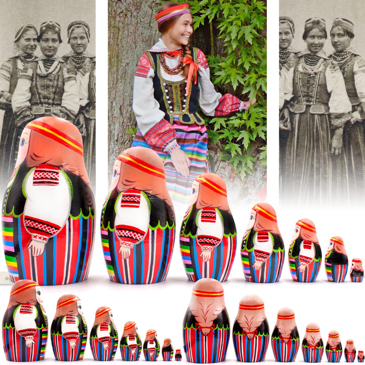 AEVVVHOME's tweet photo. Russian Doll in Belarusian Traditional Clothes Set 7 pcs

🛒
on Amazon: https://t.co/c8cOkLG3eF
on our website: https://t.co/9lk5621sVJ

#nestingdolls #brestskayamatryoshka #handmade #homedecor #belarusian https://t.co/3FdpdOvEvO