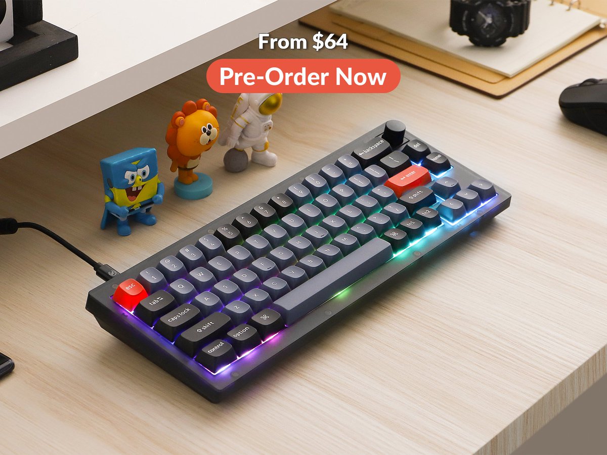 KeychronMK's tweet photo. The Keychron V2 is live now and can be pre-ordered from as low as $64!

The V2 is a fully customizable keyboard with a 65% layout and QMK/VIA support, hot-swappable, for Mac &amp; Windows, and more.

Grab one now 👉https://t.co/Y4Ncu4ulwB

#customkeyboard #keychronv2 https://t.co/PqlZoUDYnd
