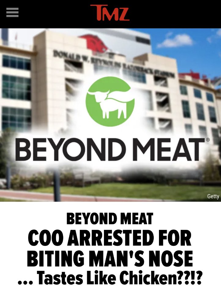 BudItsBustin's tweet photo. Maybe he nose something we don’t? 🤔 #BeyondMeat #BeyondFucked https://t.co/pFojEyrD0l