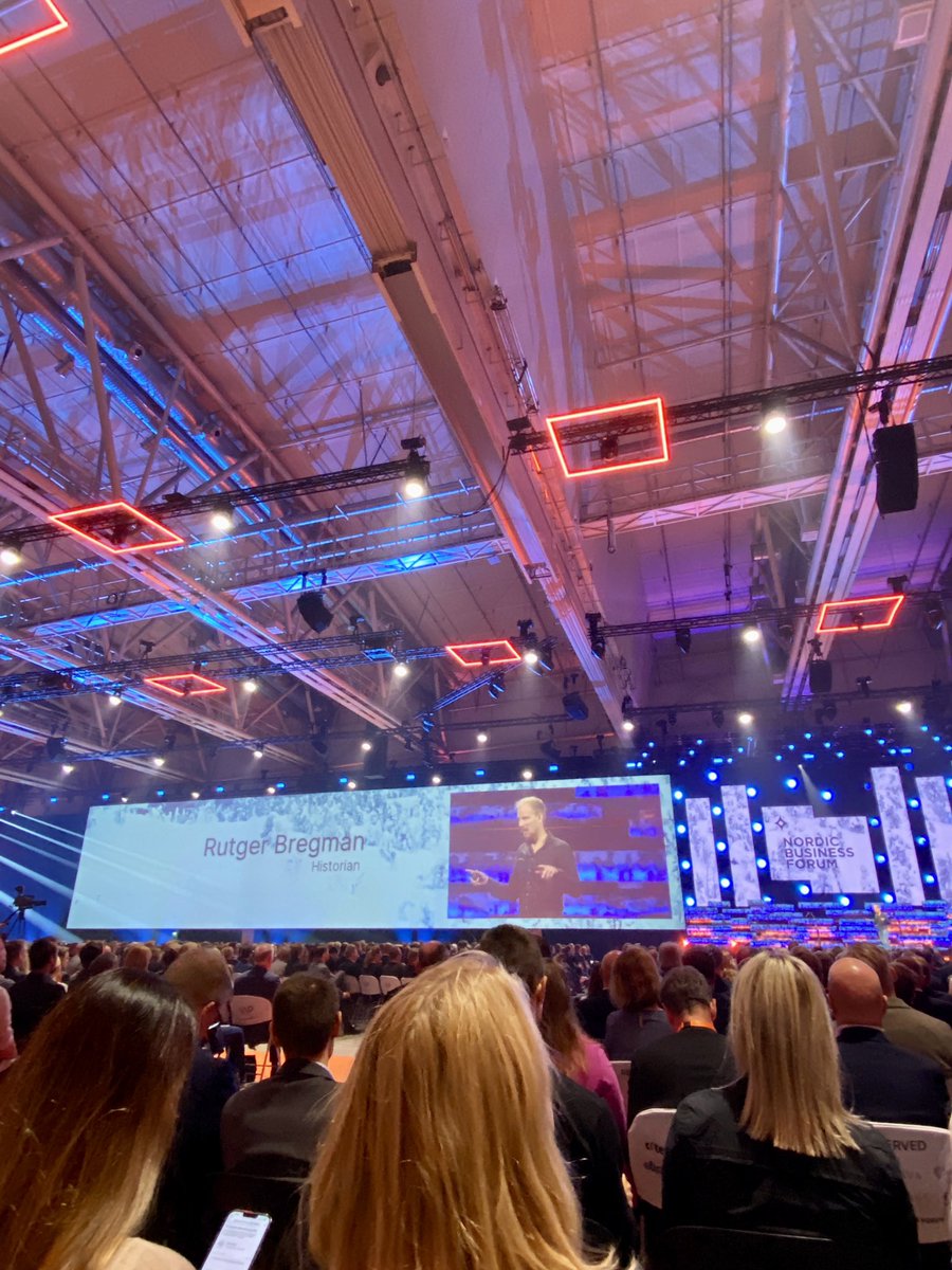 Thank you <a href="/rcbregman/">Rutger Bregman</a> for inspiration! Your book was a lifesaver during the lockdown and restored my faith in humanity. Was an honour to see you on stage today! #nbforum2022