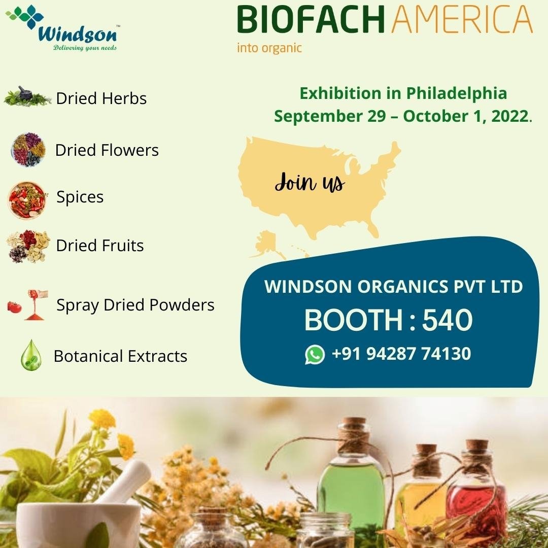 windsonindia's tweet photo. The countdown begins!Join us atthe world's greatest and renowned international trade show for organic food and agriculture.
#biofachamerica2022 #internationaltrade #organicfood #foodingredients #organicherbs #organicspices #teaingredients #windsonorganics #philadelphia #joinus https://t.co/cINTperrz5