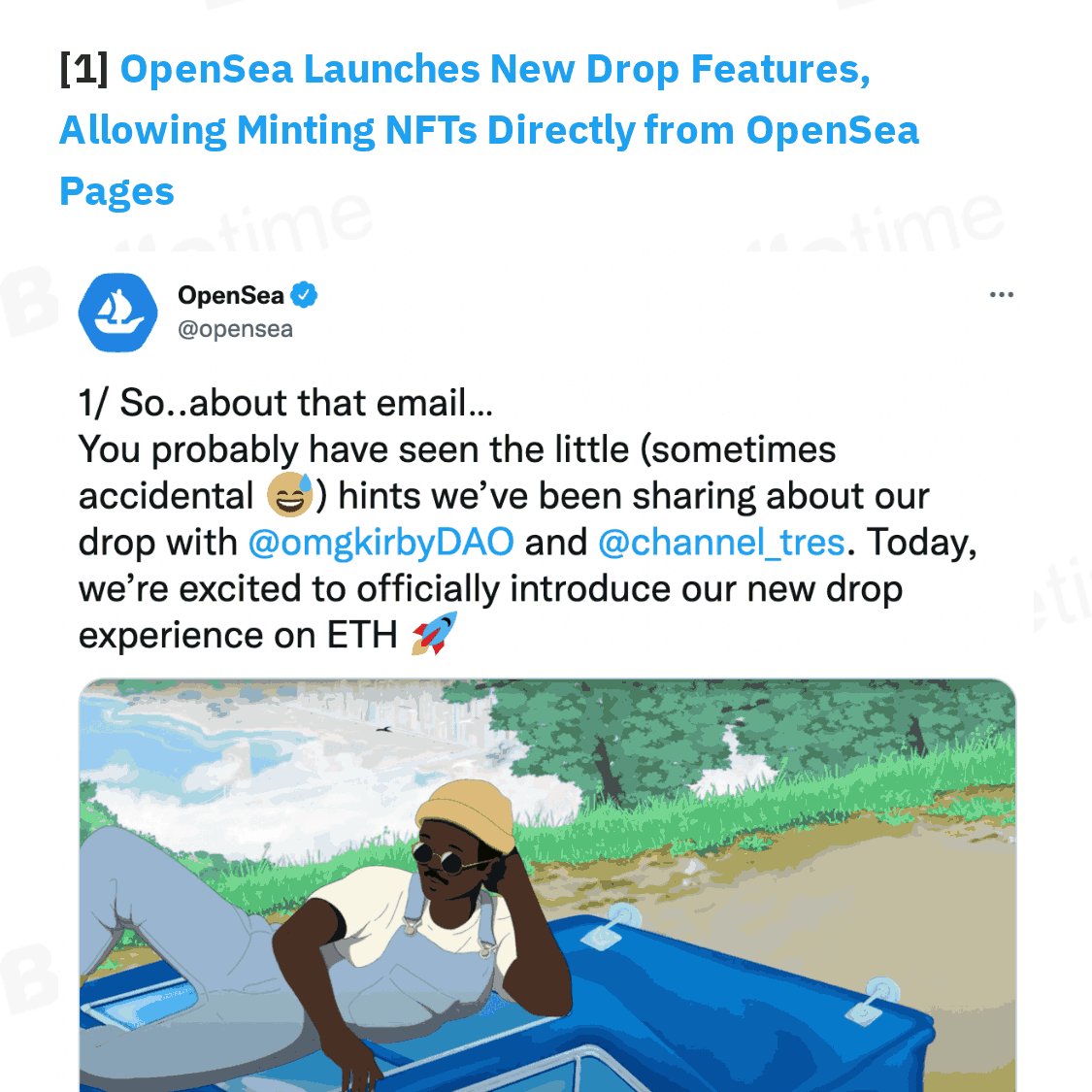 bulletimexyz's tweet photo. 🔥Latest News Highlights🔥
1⃣ OpenSea Launches New Minting Experience.
2⃣PGA Tour Partners Autograph to Launch Golf-Focused NFT Platform in 2023.
3⃣Coinbase Exchange Will Implement New Fee Structure
Full Recap: 👉https://t.co/W4hlcsSv6Q
#bulletime #NFTs #OpenSeaMarket https://t.co/NE5bLz0iYh