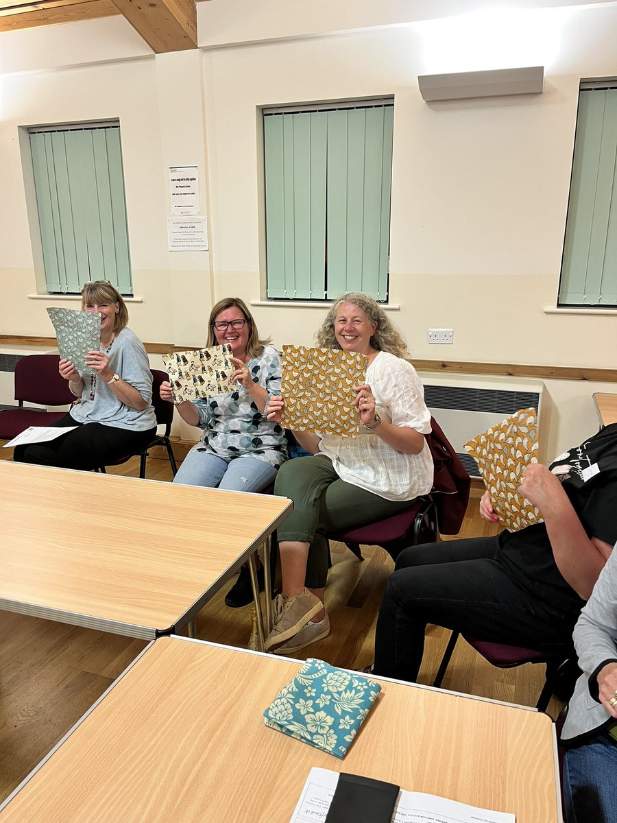 Some pictures from our last meeting, our lovely ladies made eco friendly beeswax wraps to reduce plastics use