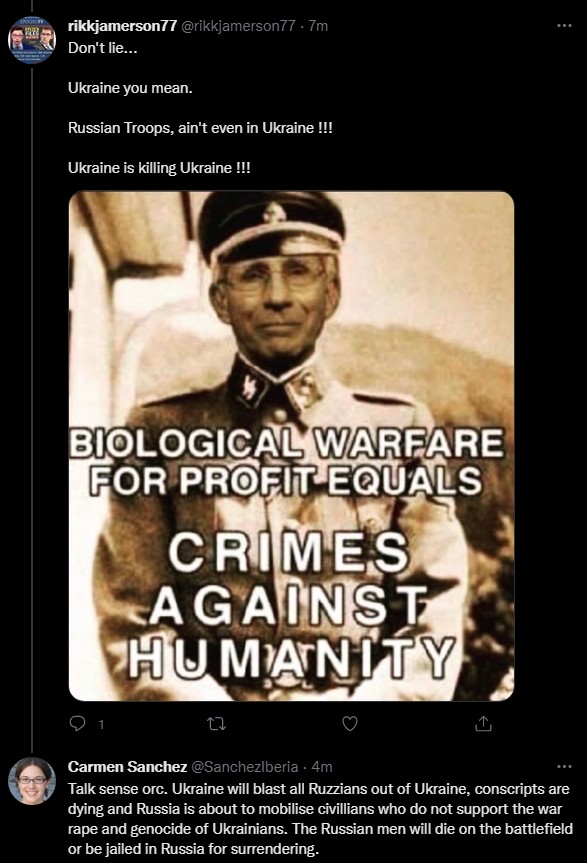 AudaciousComb08's tweet photo. @SanchezIberia @Marcin12316364 @disclosetv You can't even make a proper argument to the point you are either a bot, or you're so lazy to do basic research that you copy and paste the answer on every question on the pop quiz https://t.co/hlUuLGaoKy