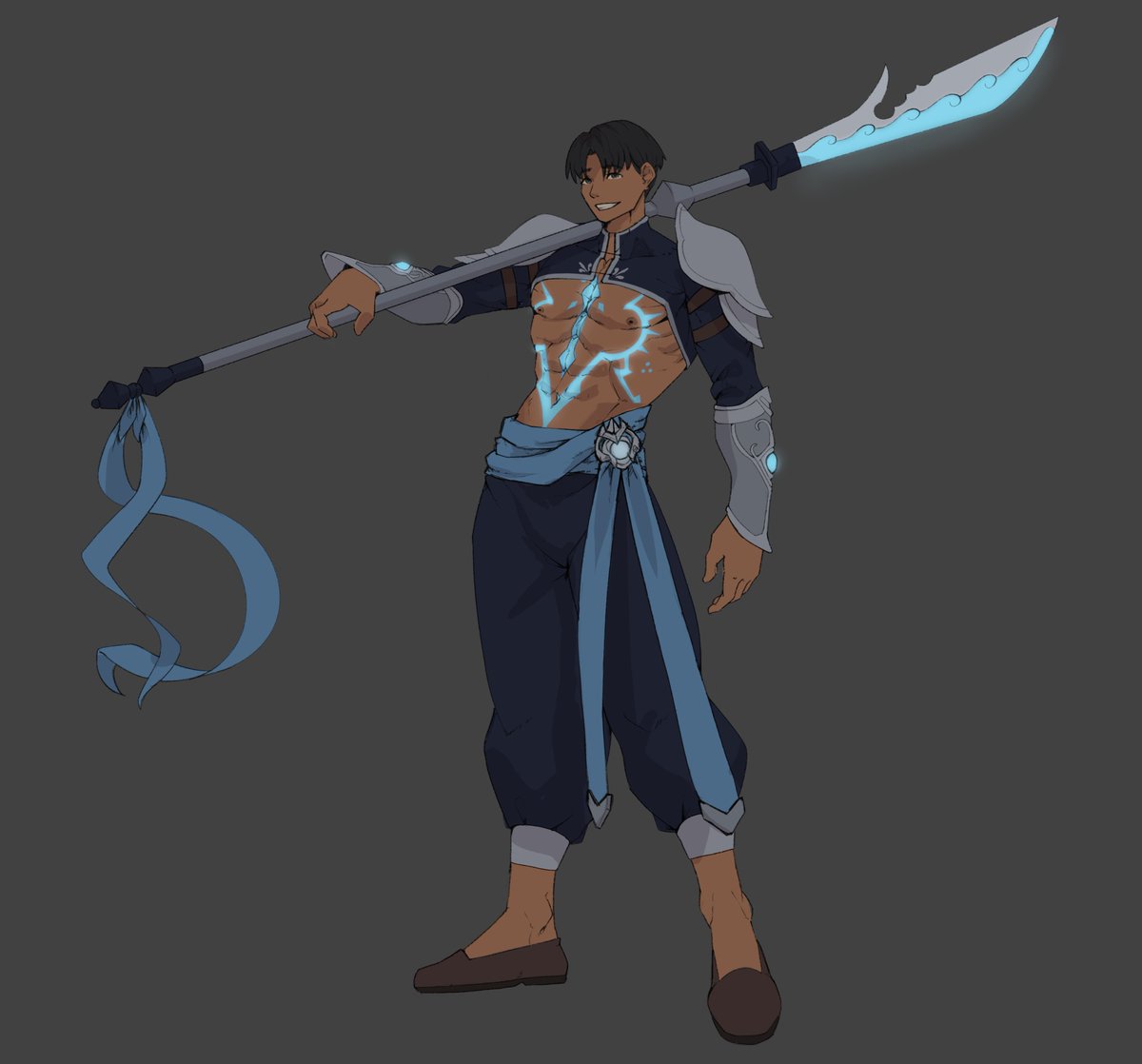 glaciisnow's tweet photo. I'm not sure if my moots remember him (I rarely post about him) but here's the newest look of my male OC Tahoma! Really love @HeroRenegadeFer's wave ground item! Fits his concept perfectly!

Special mention to @ItzHikari's Drenched Monk set and @Aze_arts for the character design https://t.co/ENrqdykZfc