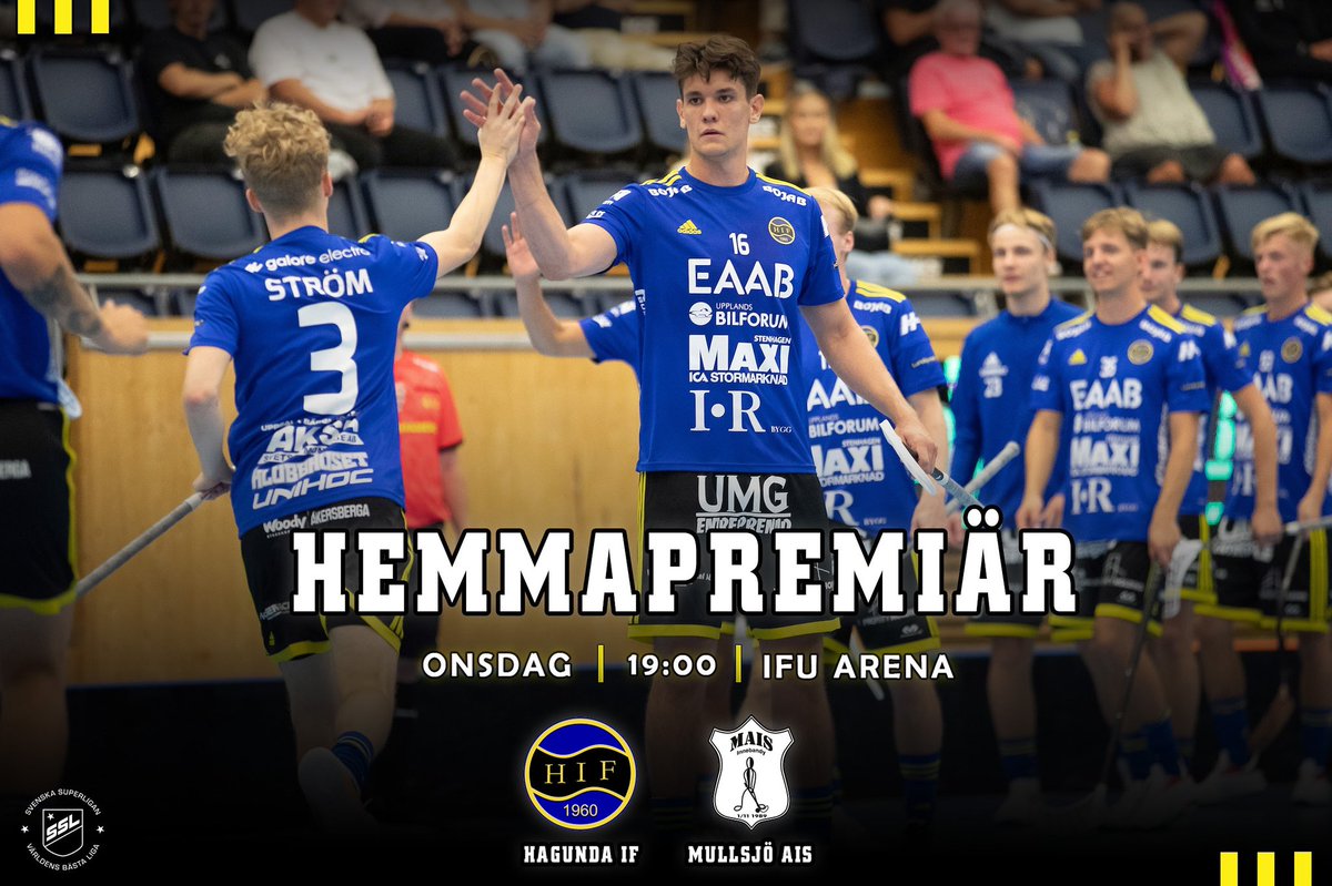 Hemmapremiär imorgon! 💙

Mat på terrassen och matchbiljetter kan bokas på hagundainnebandy.se