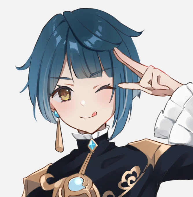 同じでよければ…フリーアイコンです#新しいプロフィール画像 #xingqiu 