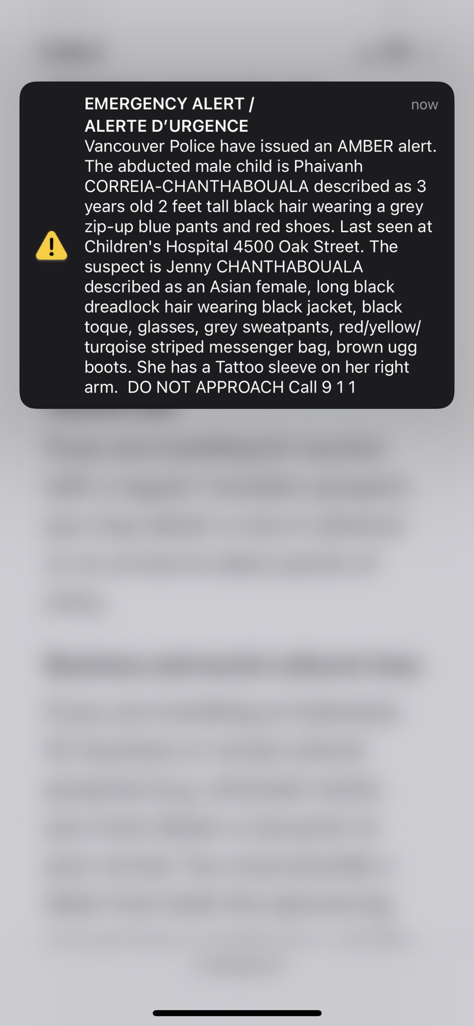 Toni Hamilton Trending Emergency Amber Alert Bc Today