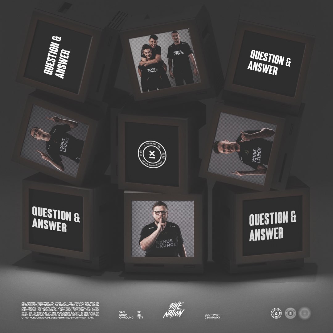 9INEGG's tweet photo. Sit down and join us on Twitch for a Q&amp;A session with our #CSGO Team 💬

The Q&amp;A will be livestreamed today at 20:00 CEST with @Troglodytaaa as host!

Submit your questions ➡️ https://t.co/4EuWq35PbH

#9INENATION https://t.co/Crfj6NNrPw