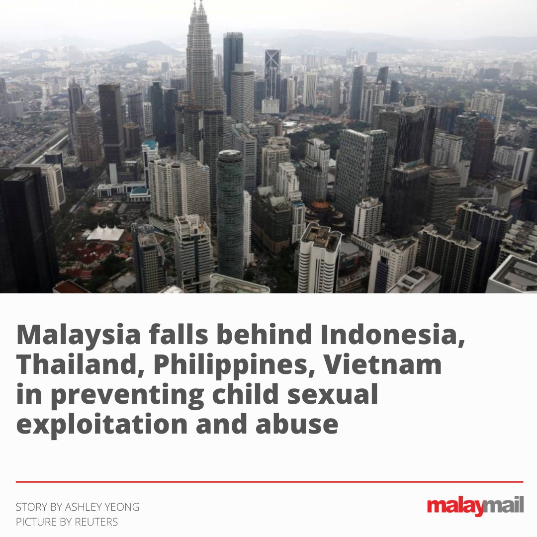 malaymail's tweet photo. Malaysia has been ranked 23rd out of 60 countries in the Out of The Shadows Index which examines how countries are responding to the threat of child sexual exploitation and abuse (CSEA).

#Malaysia #News #ChildSexual #Abuse #CSEA https://t.co/BQa0pfBpZV