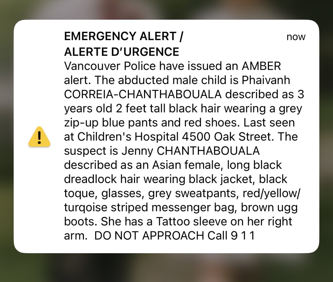 lexikatface's tweet photo. Sounds like a maternal abduction. I hope he is found soon! https://t.co/TG2ByPgJPH