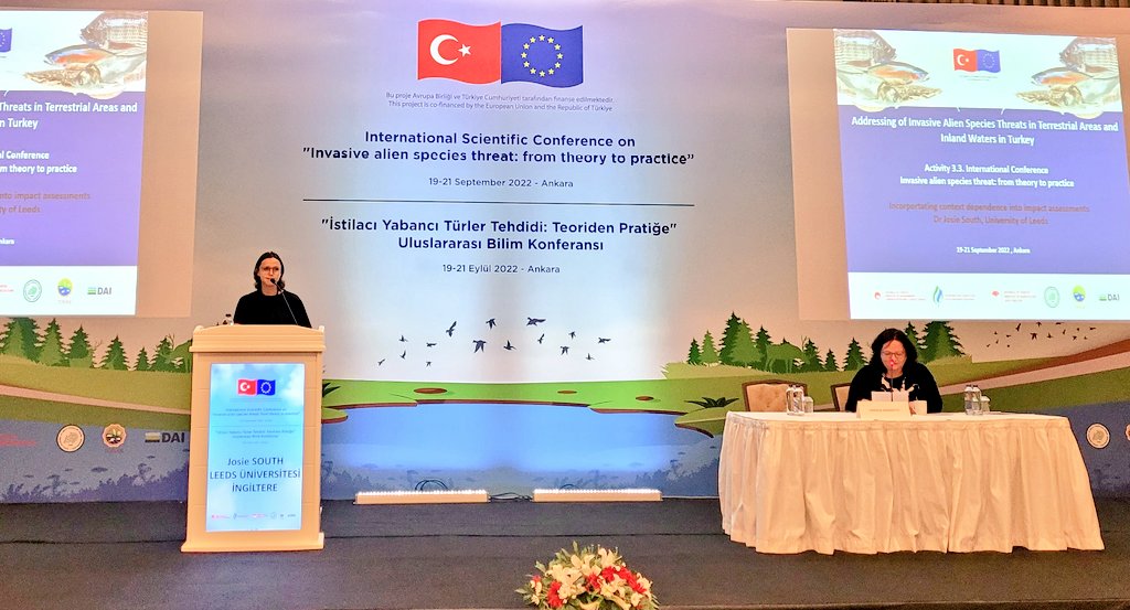 teriasturk_eu's tweet photo. The 2nd day of #TerIASConference starts with a session on “Ecological Risk and Impacts” moderated by Daniela Giannetto. @josie_south from University of Leeds is giving a presentation on “Incorporating context dependency into impact assessments”. https://t.co/QQ1O8FemF7