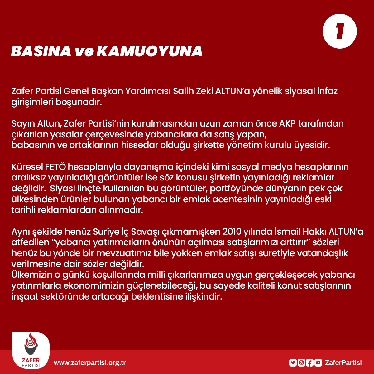 zaferpartisi's tweet photo. Zafer Partisi'ne yönelik yeni bir psikolojik operasyon girişimine cevabımızdır. 
Zafer Partisi’nin Türkiye’nin örtülü istilasına karşı vermiş olduğu mücadeleden rahatsız olanlar elbette saldıracaklar. 
Zafer Partisi gelecek, tüm sığınmacı ve kaçaklar gidecek! https://t.co/E48mCVbSNg