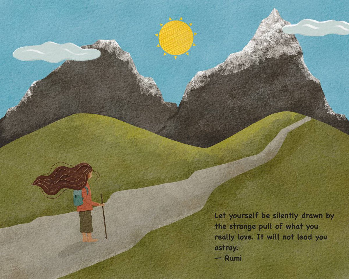 artofmaddie's tweet photo. "Let yourself be silently drawn by the strange pull of what you really love. It will not lead you astray."

― Rumi https://t.co/orb7MCpElO