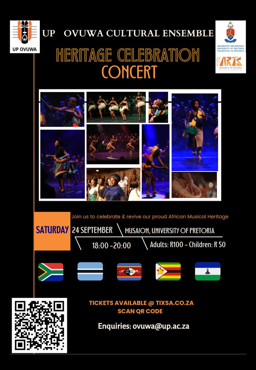 UP_Ovuwa's tweet photo. Our Annual Heritage Day Concert is around the corner, ensure that you have bought and secured your seats ‼️‼️ https://t.co/kTNwkzeSoa