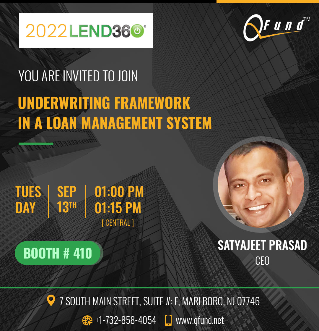 qfunds's tweet photo. Attend our Underwriting Framework in a Loan Management System - at Sep 13th, Tuesday, 01:00 PM to 01:15 PM Central https://t.co/PHZS94xnoO