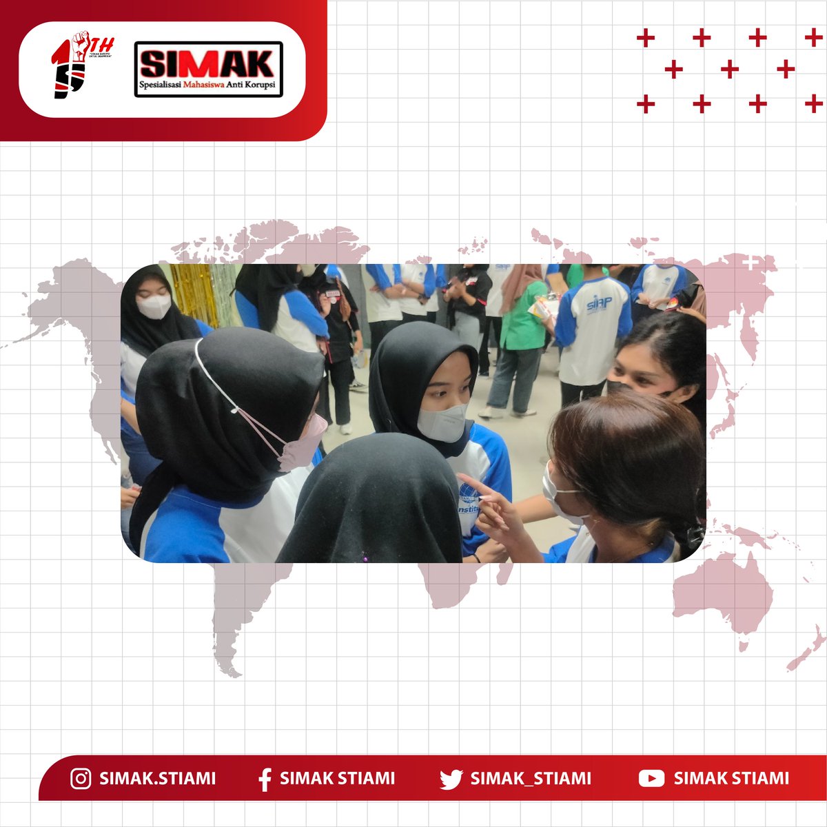 SIMAK_STIAMI's tweet photo. Spesialisasi Mahasiswa Anti Korupsi (SIMAK) ikut berpartisipasi dalam kegiatan SIIAP 2022 Institut STIAMI yaitu Ormawa Fair yang dilaksanakan pada :
Hari : Kamis, 8 September 2022
Tempat : Ruangan 401 Kampus Institut STIAMI Pusat.
#bangkitlawankorupsi
#ormawafair
#simak2022 https://t.co/TECjwg6gXf