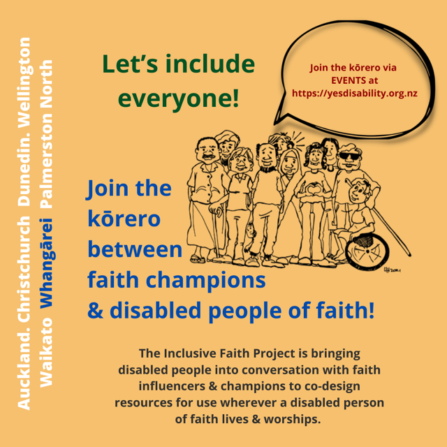 The <a href="/YesDisability/">YES Disability</a> #InclusiveFaithProject is still going strong and their next hui is in #Whangarei tomorrow from 10am - 1pm at Te Puna ō Mātauranga Marae. If you're in the area and would like to attend, visit this link to register: eventbrite.co.nz/.../inclusive-…...