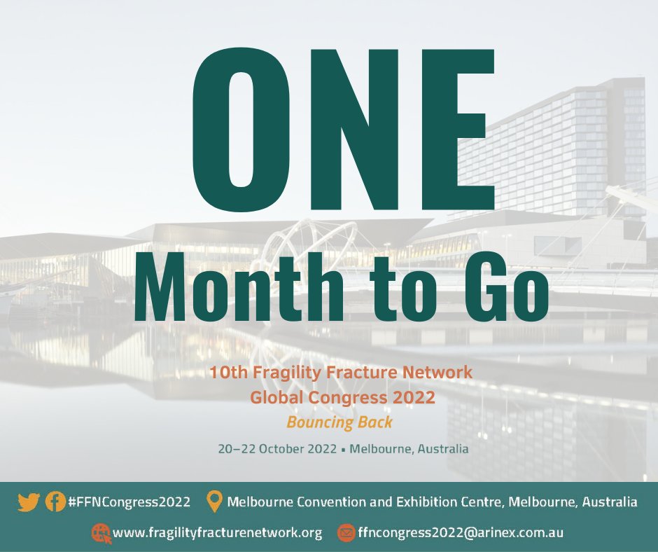 FF_Network's tweet photo. A month till the FFN Global Congress 2022. We look forward to welcoming all delegates both in Melbourne and virtually to this year's congress. There is an exciting line up of plenary speakers, poster presentation and a social program with plenty of networking opportunities. https://t.co/c5kgc2TJo3