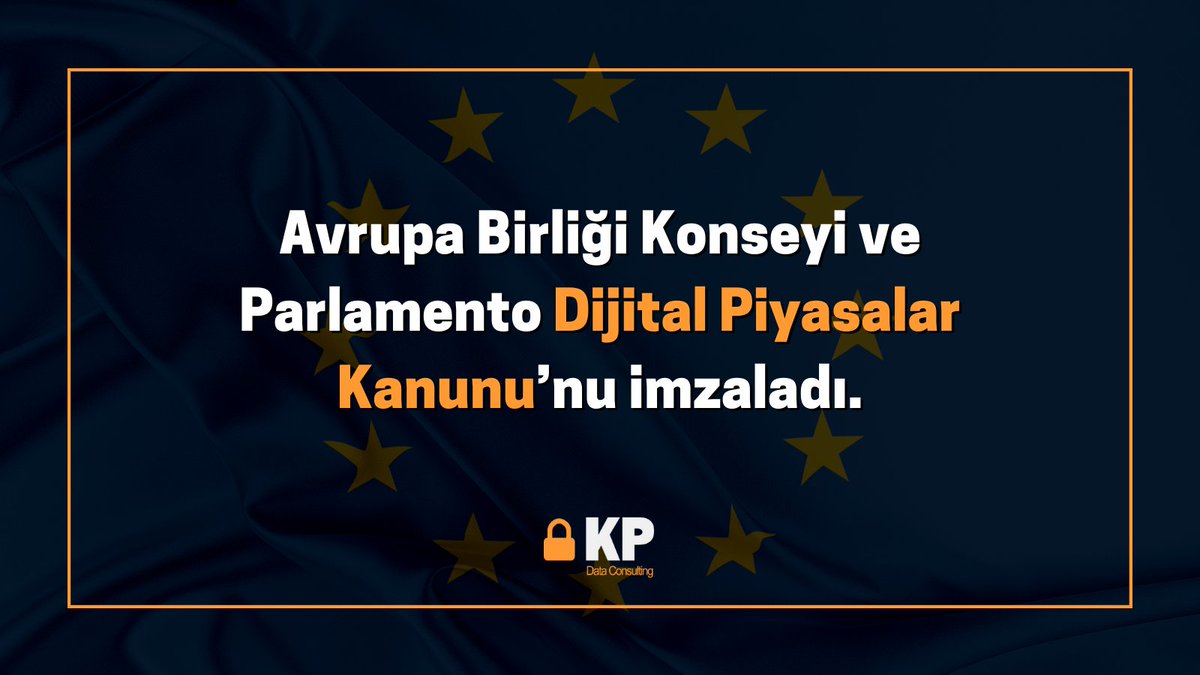 KPdata's tweet photo. Avrupa Birliği Konseyi ve Parlamento Dijital Piyasalar Kanunu’nu imzaladı.
Gizlilik ve veri korumaya ilişkin güncel haberler için 
https://t.co/4Ampo8WI1U
#kvkk #gdpr #cnil #data #dataprotection #Compliance https://t.co/25XFvrshId