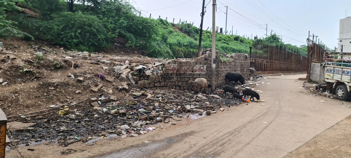pavanr2345's tweet photo. Sir @KTRTRS,This wall at Fathenagar is broken to clean Nala but it not built for which it has become a garbage dump yard.We residents are facing health issues because of this. I request ur Intervention in building the wall as it is making our lives miserable.@GadwalvijayaTRS https://t.co/tfP91QYpML