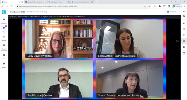worldcc_'s tweet photo. Fascinating discussion around our new post covid way of working in a hybrid environment at #vibesummit in APAC. Do you prefer working from the office or home? https://t.co/bsRz0s5bKv